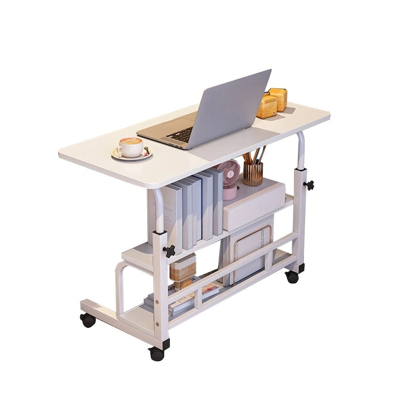 Bureau debout mobile de 31,5 pouces, bureau d'ordinateur compact portable à hauteur réglable avec roulettes