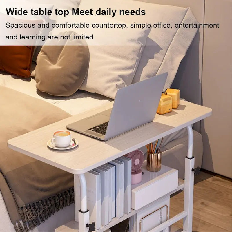 Bureau debout mobile de 31,5 pouces, bureau d'ordinateur compact portable à hauteur réglable avec roulettes