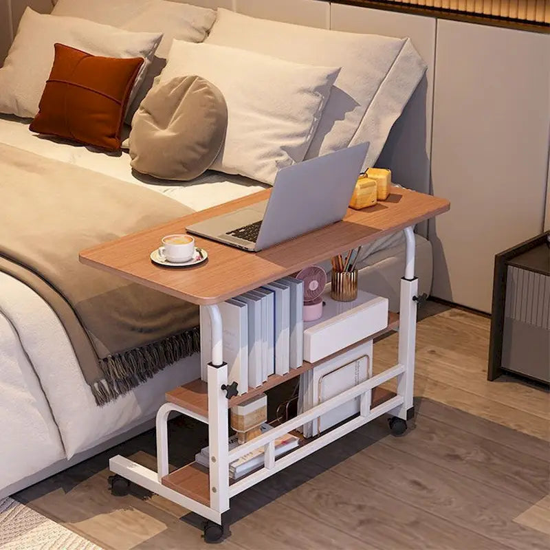 Bureau debout mobile de 31,5 pouces, bureau d'ordinateur compact portable à hauteur réglable avec roulettes