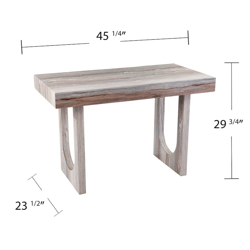 Bureau Chadwick contemporain en similicuir marron