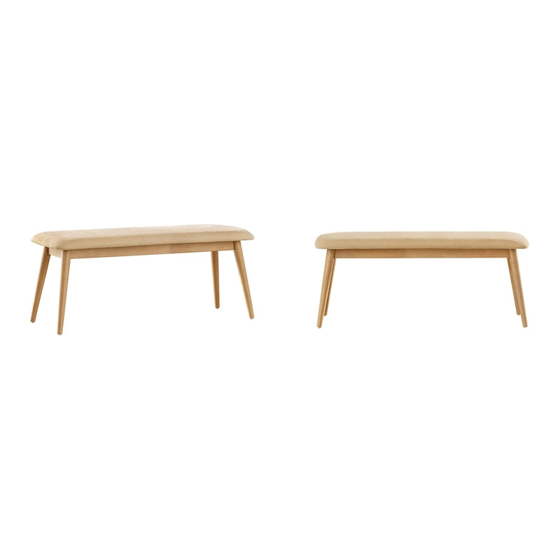 Banc de salle à manger capitonné conique Mid-Century Modern