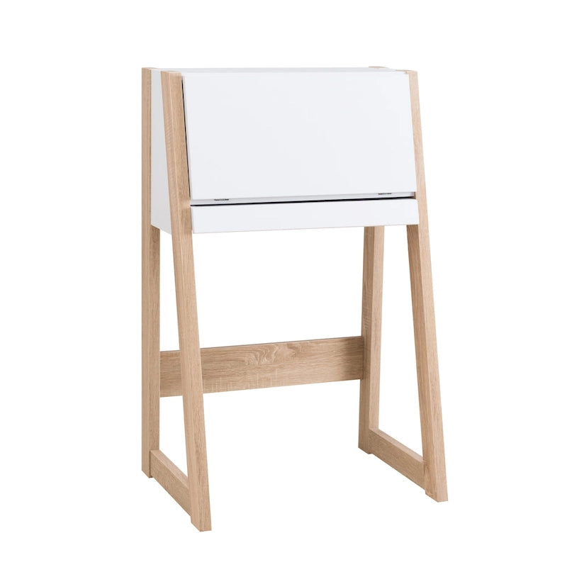 Bureau informatique compact en bois de 26 pouces, contemporain