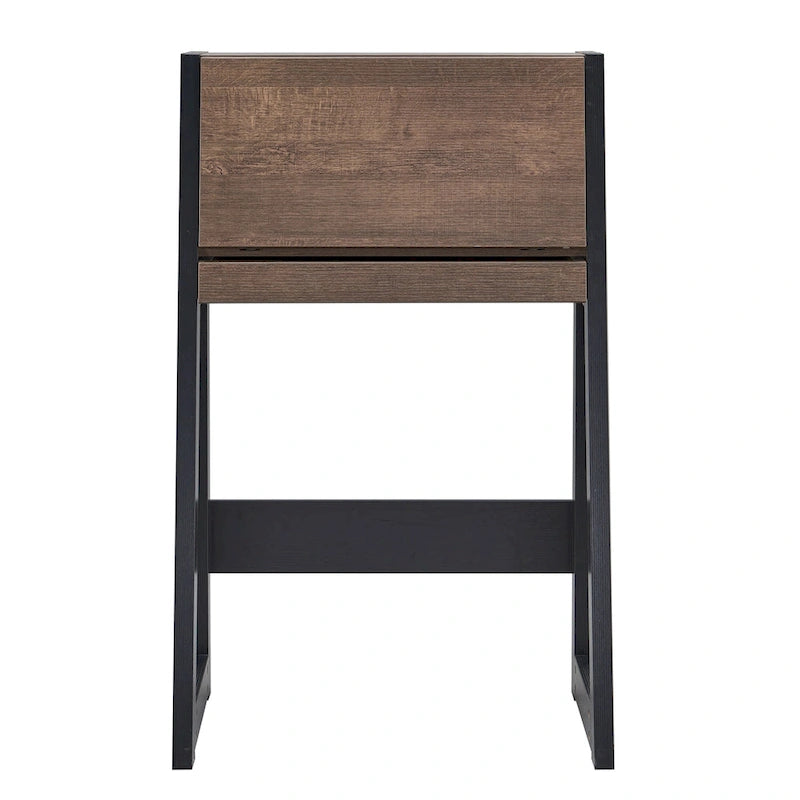 Bureau informatique compact en bois de 26 pouces, contemporain