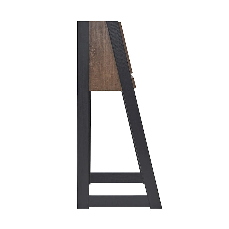 Bureau informatique compact en bois de 26 pouces, contemporain