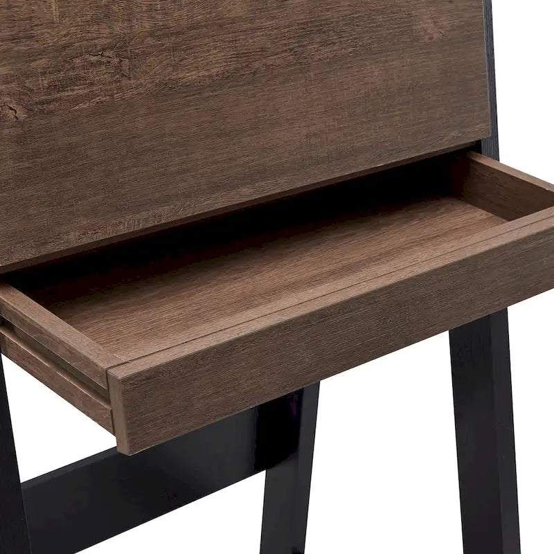 Bureau informatique compact en bois de 26 pouces, contemporain