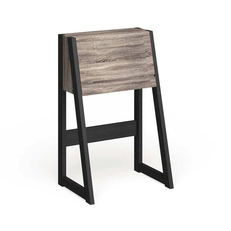 Bureau informatique compact en bois de 26 pouces, contemporain