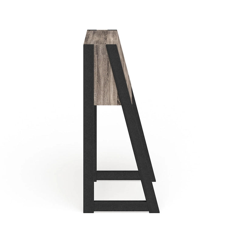 Bureau informatique compact en bois de 26 pouces, contemporain