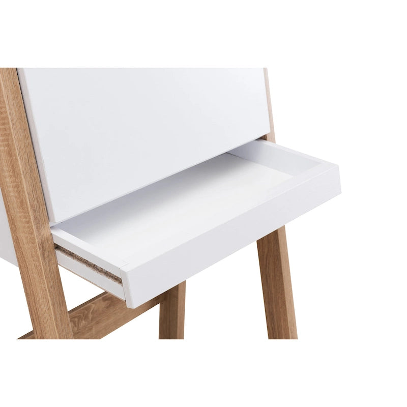 Bureau informatique compact en bois de 26 pouces, contemporain