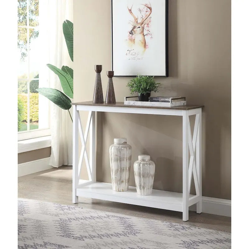 Console de salon avec étagère Oxford de Convenience Concepts
