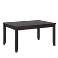 Table à manger rectangulaire en bois massif avec deux tiroirs