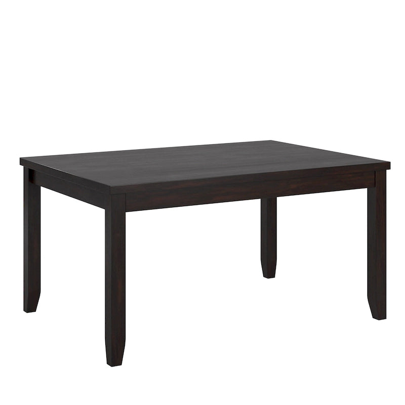 Table à manger rectangulaire en bois massif avec deux tiroirs