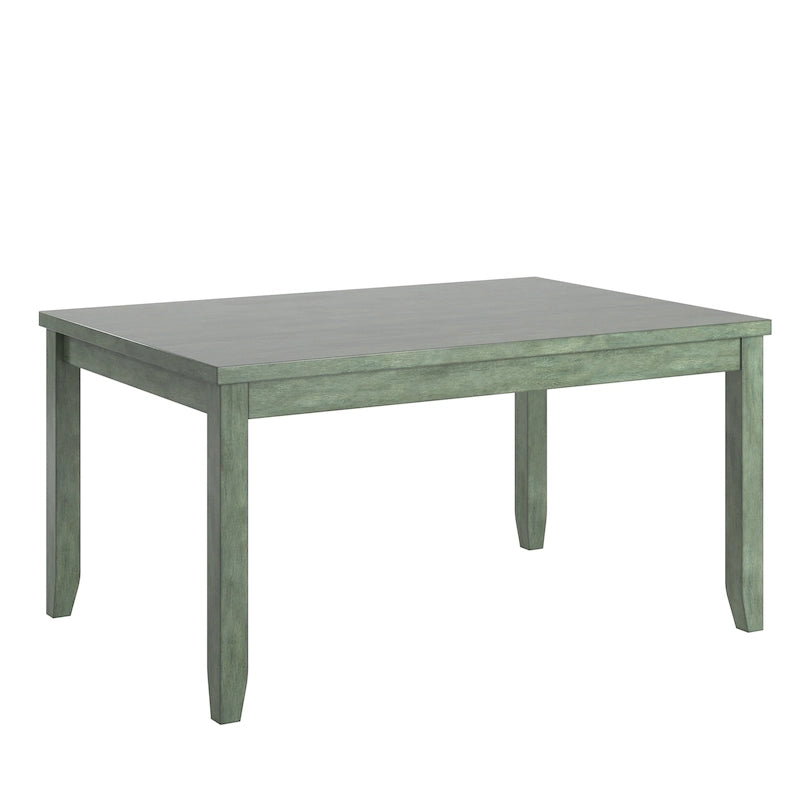 Table à manger rectangulaire en bois massif avec deux tiroirs