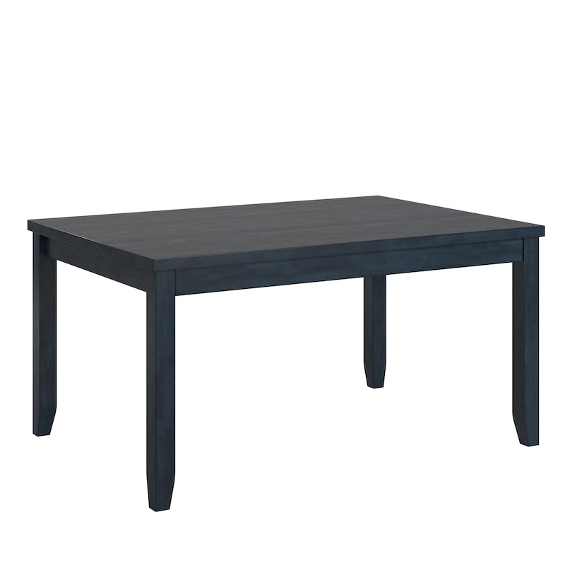 Table à manger rectangulaire en bois massif avec deux tiroirs