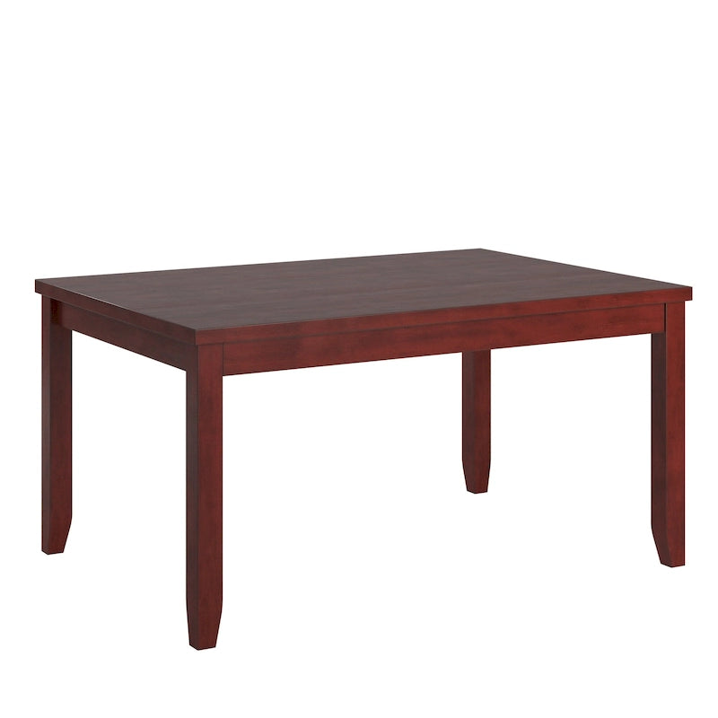 Table à manger rectangulaire en bois massif avec deux tiroirs