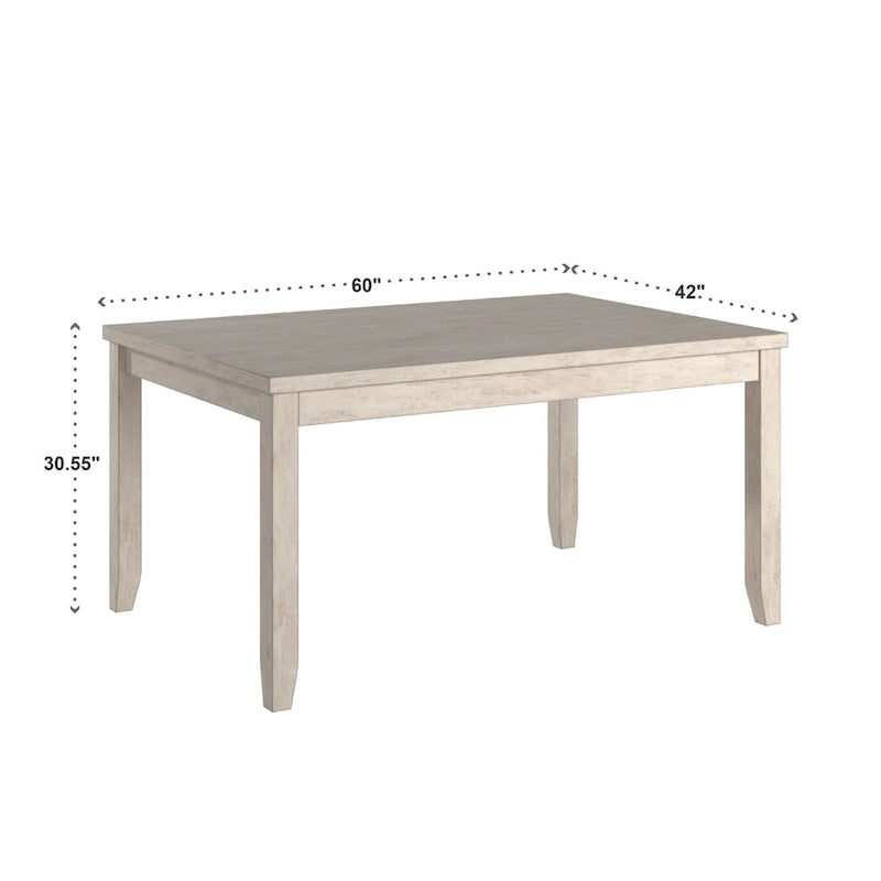Table à manger rectangulaire en bois massif avec deux tiroirs