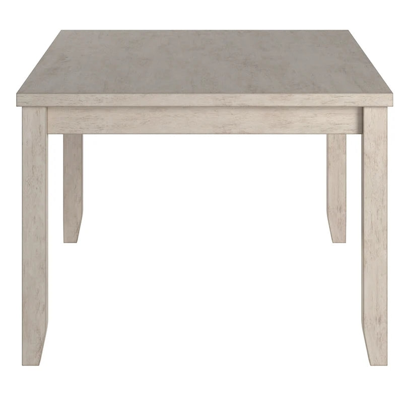 Table à manger rectangulaire en bois massif avec deux tiroirs