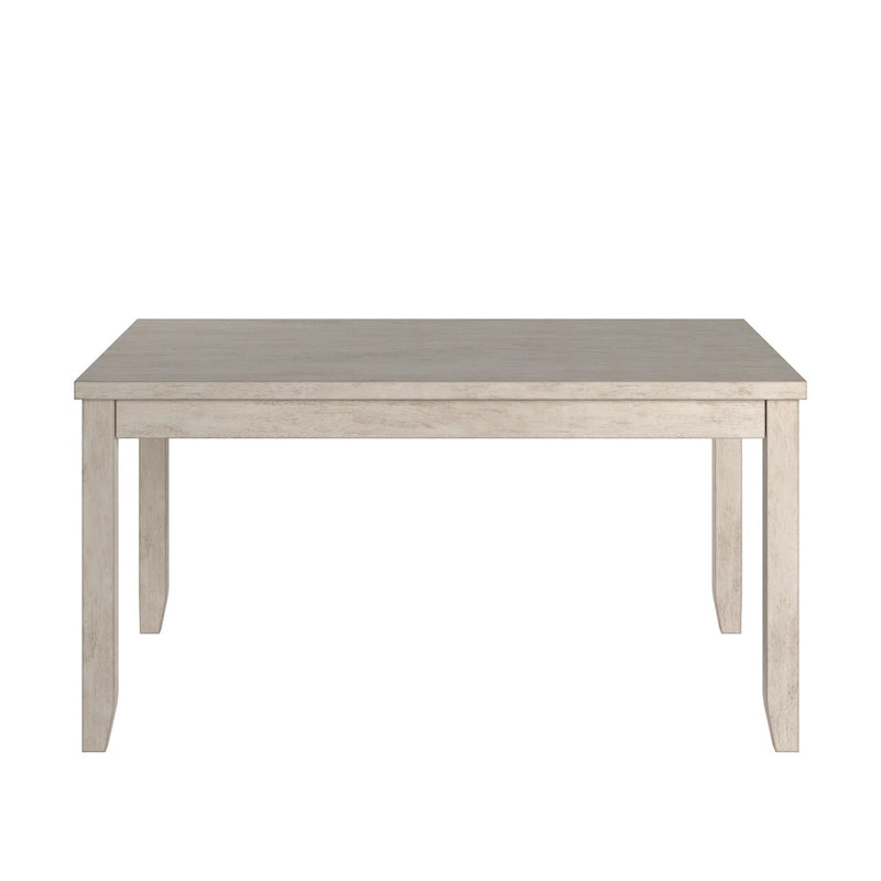 Table à manger rectangulaire en bois massif avec deux tiroirs
