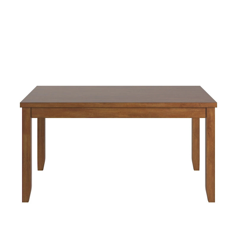 Table à manger rectangulaire en bois massif avec deux tiroirs