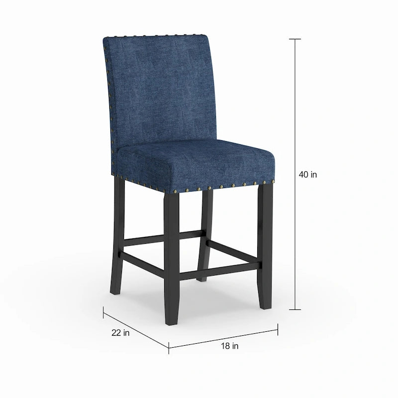 Tabouret contemporain en tissu de 25 pouces (lot de 2)