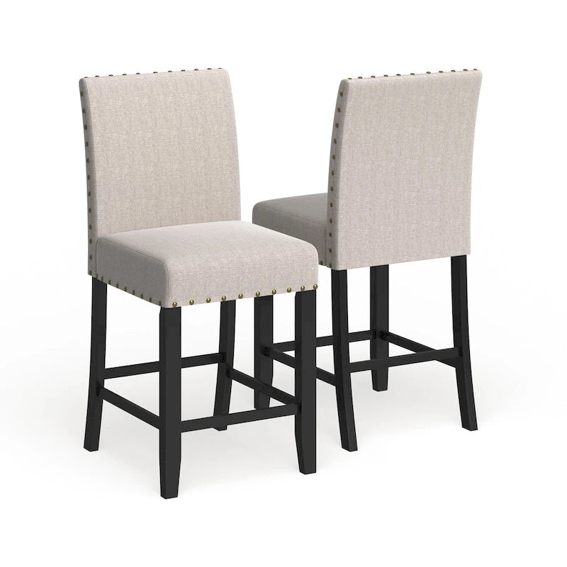 Tabouret contemporain en tissu de 25 pouces (lot de 2)