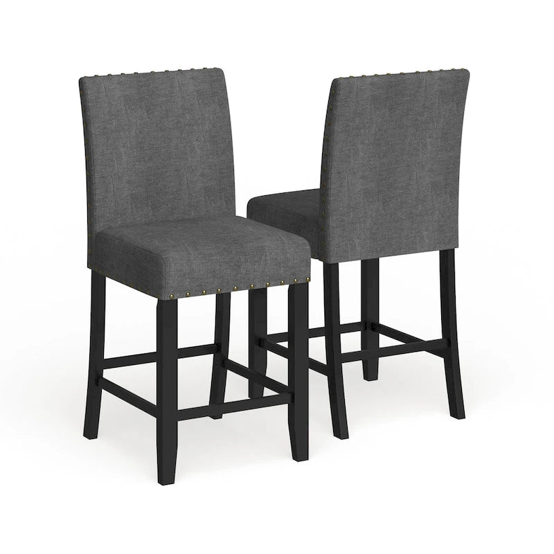 Tabouret contemporain en tissu de 25 pouces (lot de 2)