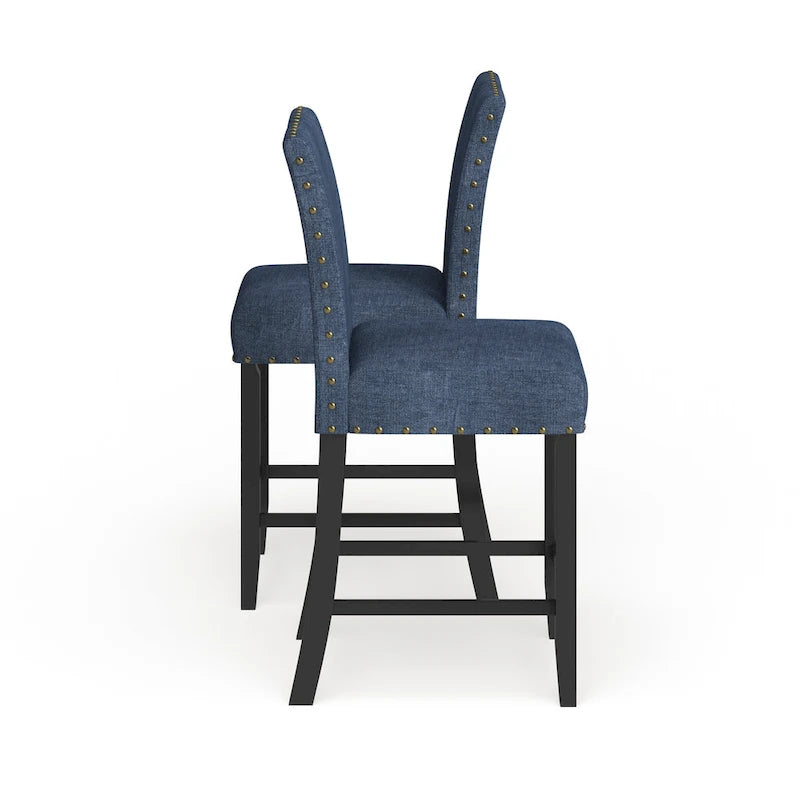 Tabouret contemporain en tissu de 25 pouces (lot de 2)