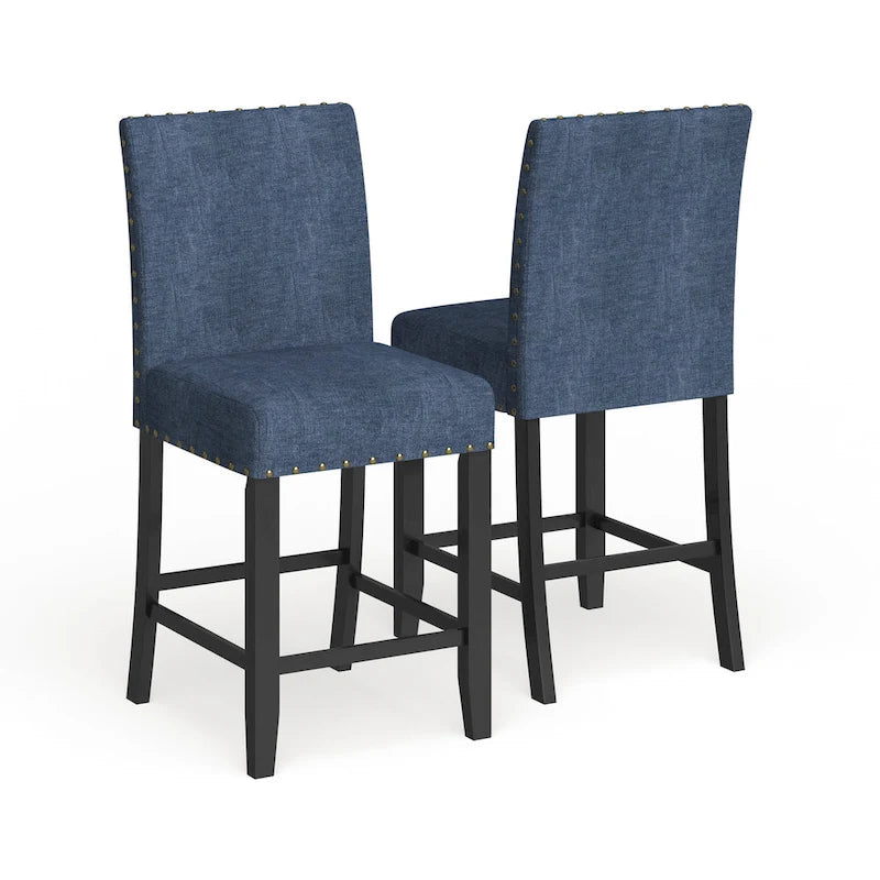 Tabouret contemporain en tissu de 25 pouces (lot de 2)
