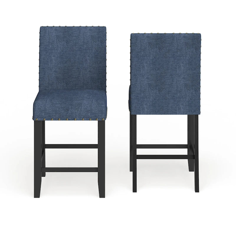 Tabouret contemporain en tissu de 25 pouces (lot de 2)