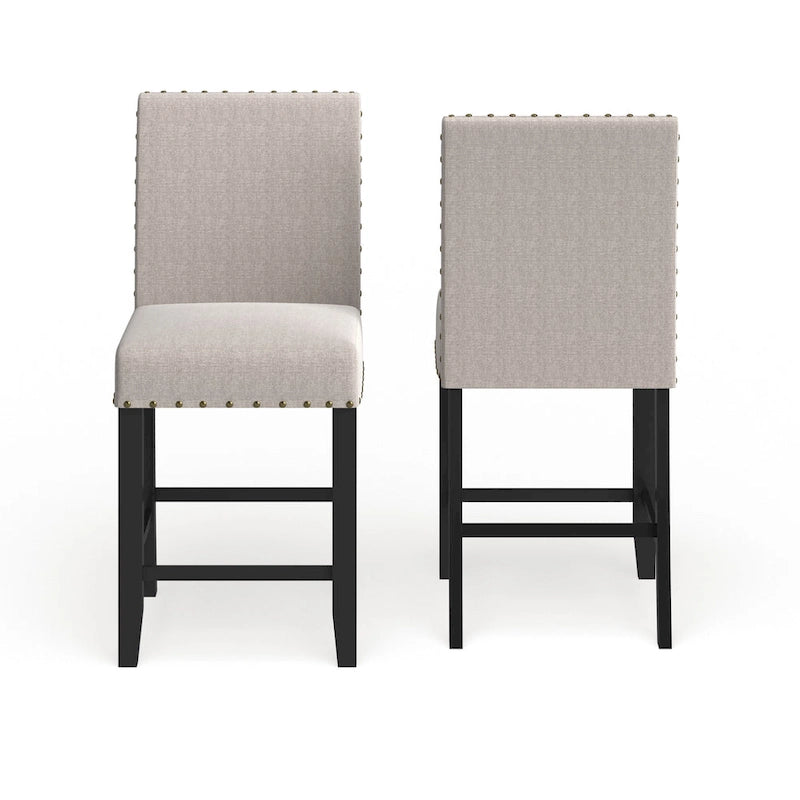 Tabouret contemporain en tissu de 25 pouces (lot de 2)