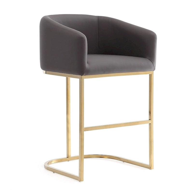 Tabouret de bar hauteur comptoir en acier inoxydable plaqué or titane de 91 cm (lot de 3)