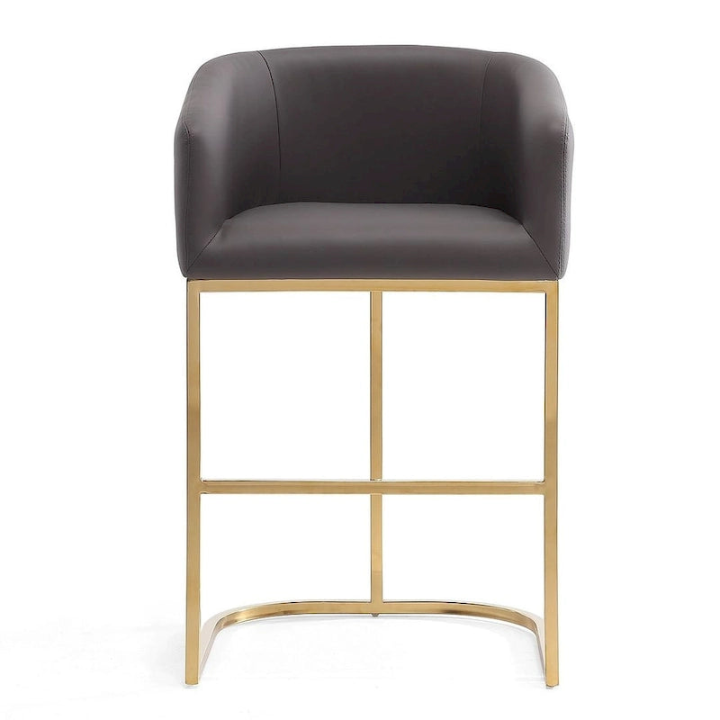 Tabouret de bar hauteur comptoir en acier inoxydable plaqué or titane de 91 cm (lot de 3)