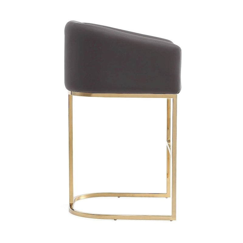 Tabouret de bar hauteur comptoir en acier inoxydable plaqué or titane de 91 cm (lot de 3)