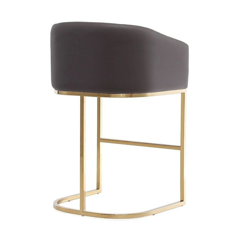 Tabouret de bar hauteur comptoir en acier inoxydable plaqué or titane de 91 cm (lot de 3)