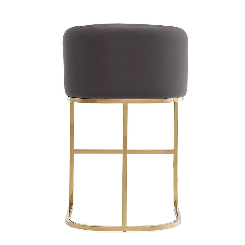 Tabouret de bar hauteur comptoir en acier inoxydable plaqué or titane de 91 cm (lot de 3)