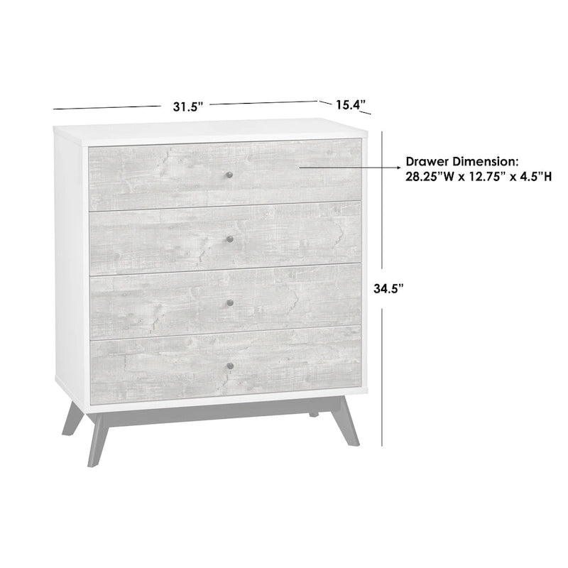 Commode Crislana à 4 tiroirs
