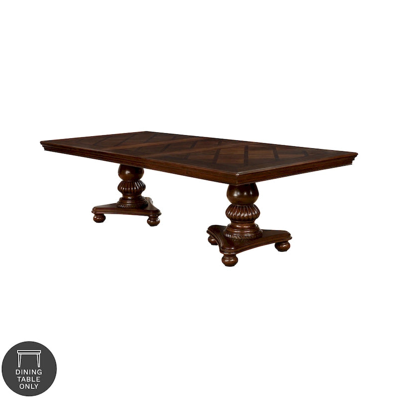 Table à manger extensible de 103 po, Cerise brune