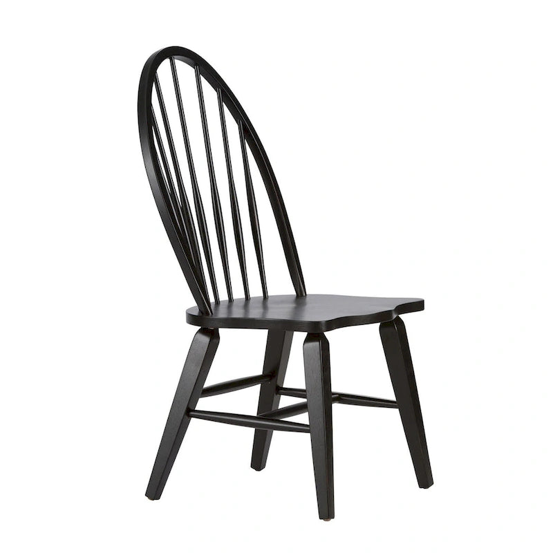 Chaise d'appoint noire Windsor - Lot de 2