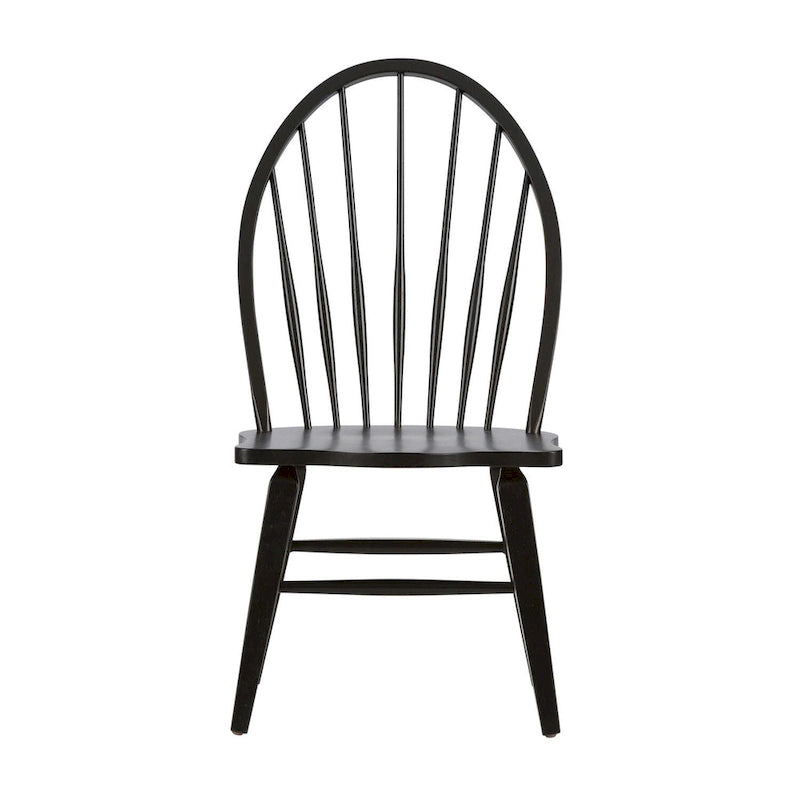 Chaise d'appoint noire Windsor - Lot de 2
