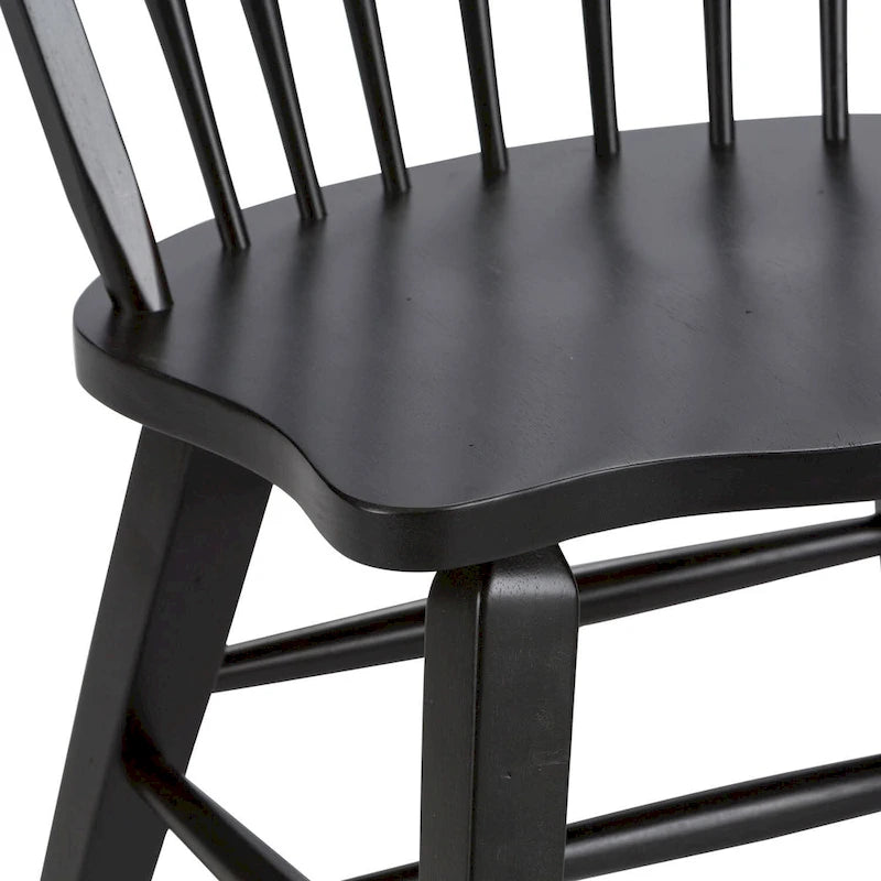 Chaise d'appoint noire Windsor - Lot de 2