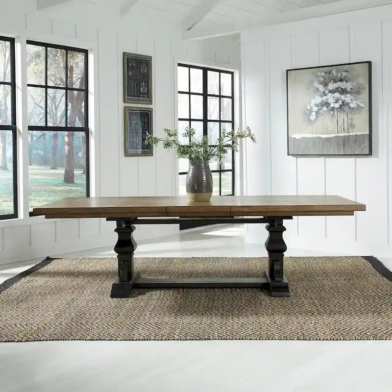 Ensemble de 7 pièces de table à tréteaux Chalkboard