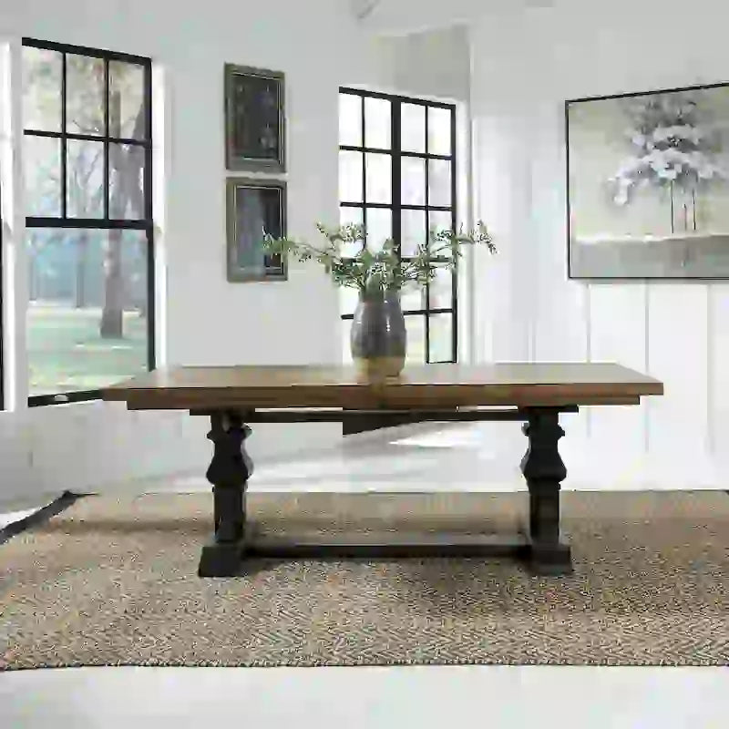 Ensemble de 7 pièces de table à tréteaux Chalkboard