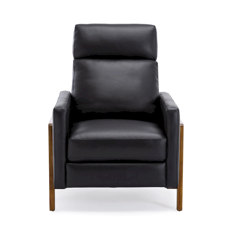 Fauteuil inclinable à dossier basculant en cuir pleine fleur - Moderne du milieu du siècle