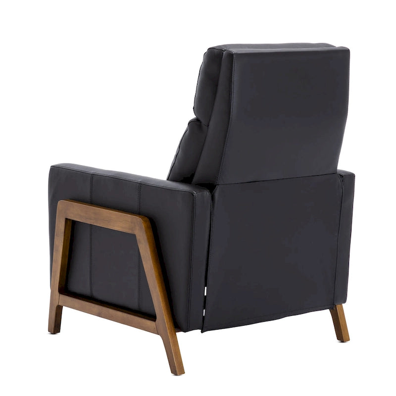 Fauteuil inclinable à dossier basculant en cuir pleine fleur - Moderne du milieu du siècle