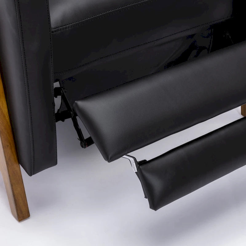Fauteuil inclinable à dossier basculant en cuir pleine fleur - Moderne du milieu du siècle