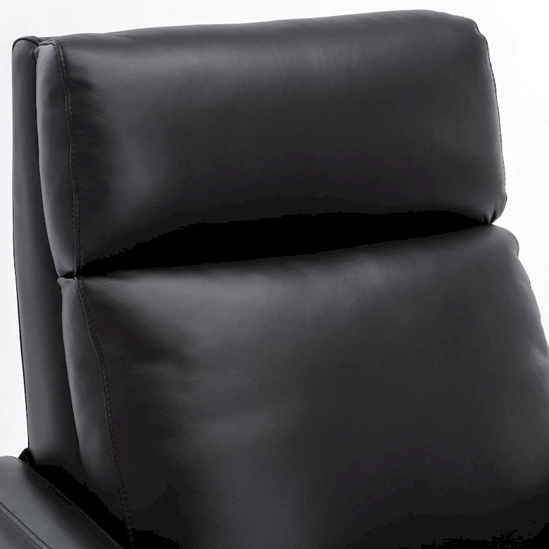 Fauteuil inclinable à dossier basculant en cuir pleine fleur - Moderne du milieu du siècle