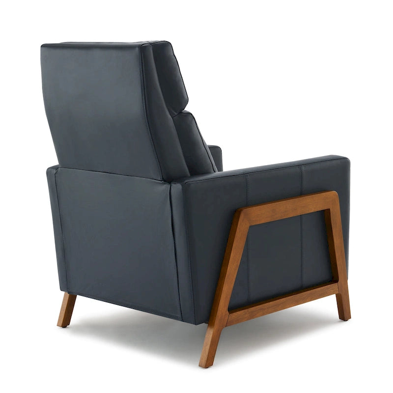 Fauteuil inclinable à dossier basculant en cuir pleine fleur - Moderne du milieu du siècle