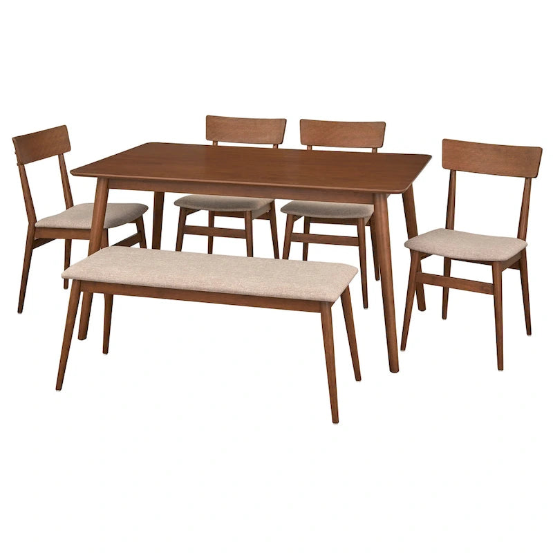 Ensemble de salle à manger 6 pièces Newington avec banc