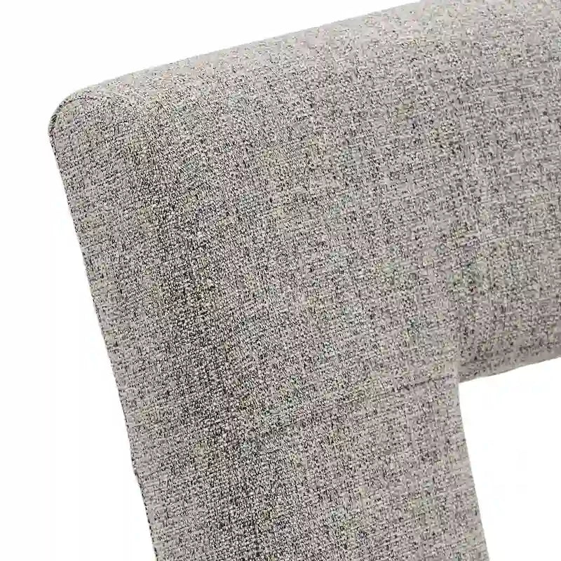 Chaises de salle à manger capitonnées en tissu avec dossier en trou de serrure (lot de 2)
