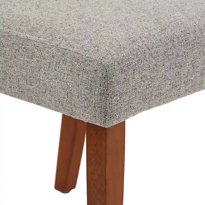 Chaises de salle à manger capitonnées en tissu avec dossier en trou de serrure (lot de 2)