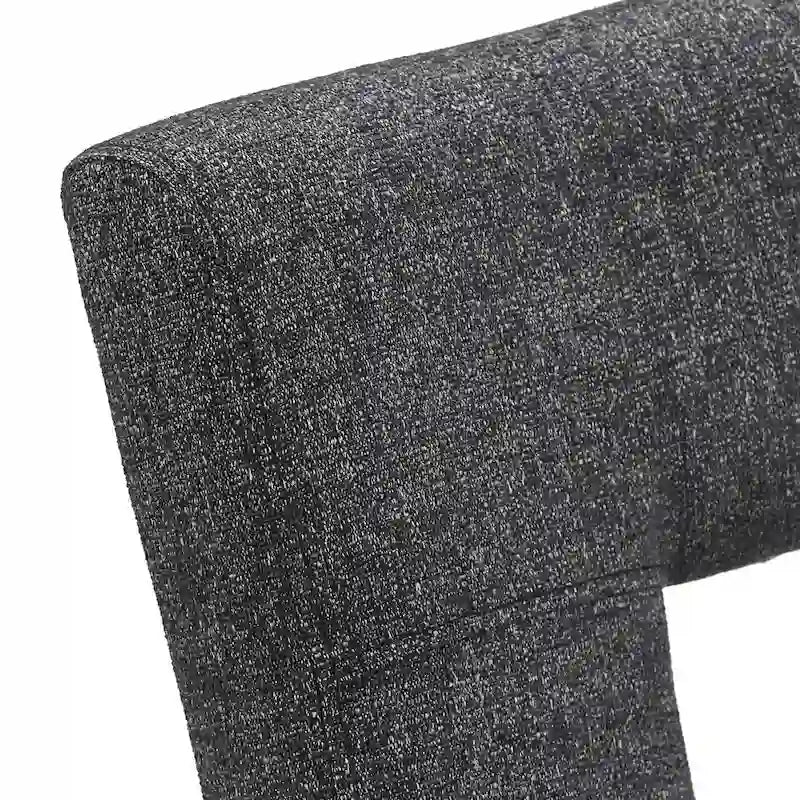 Chaises de salle à manger capitonnées en tissu avec dossier en trou de serrure (lot de 2)